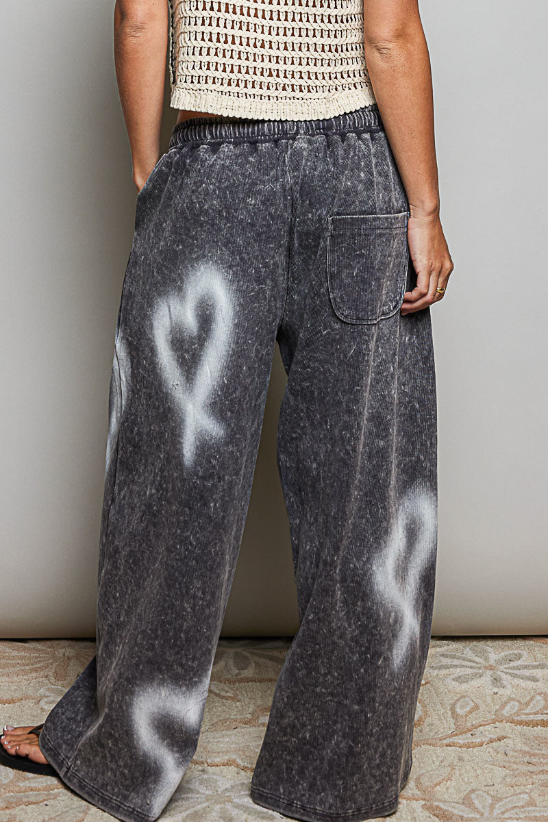 Spray Painted Heart Joggers