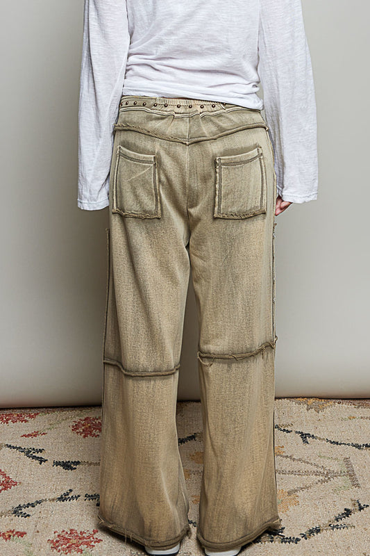 Stud Point High Rise Pants SAGE