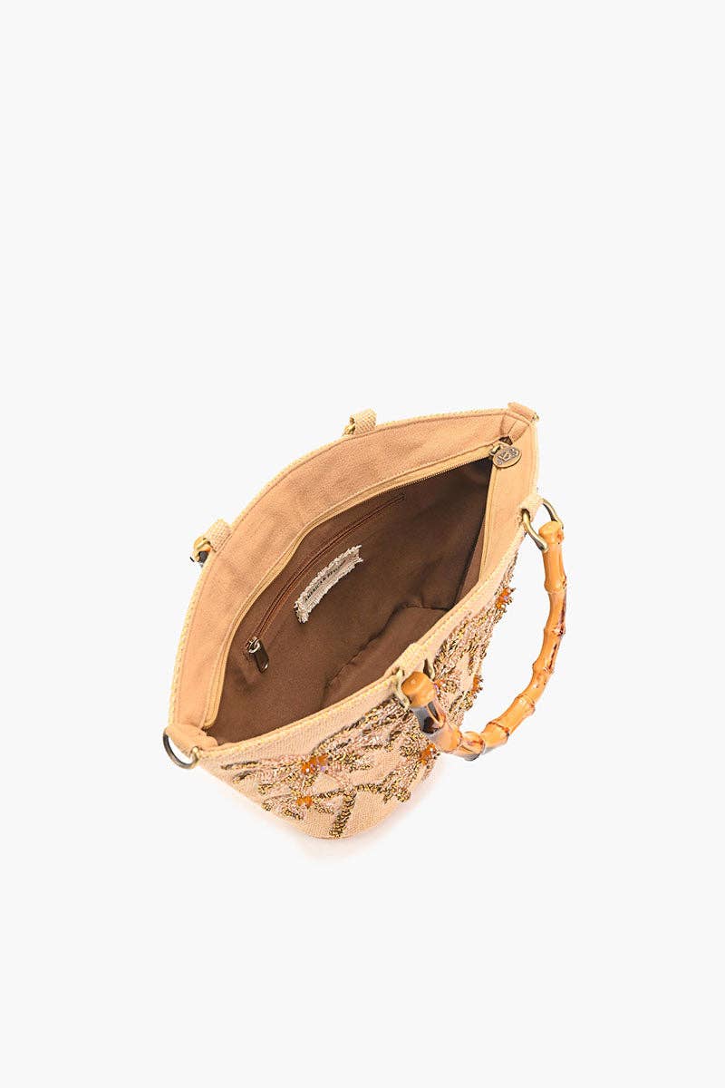 Palm Dunes Embellished Mini Tote
