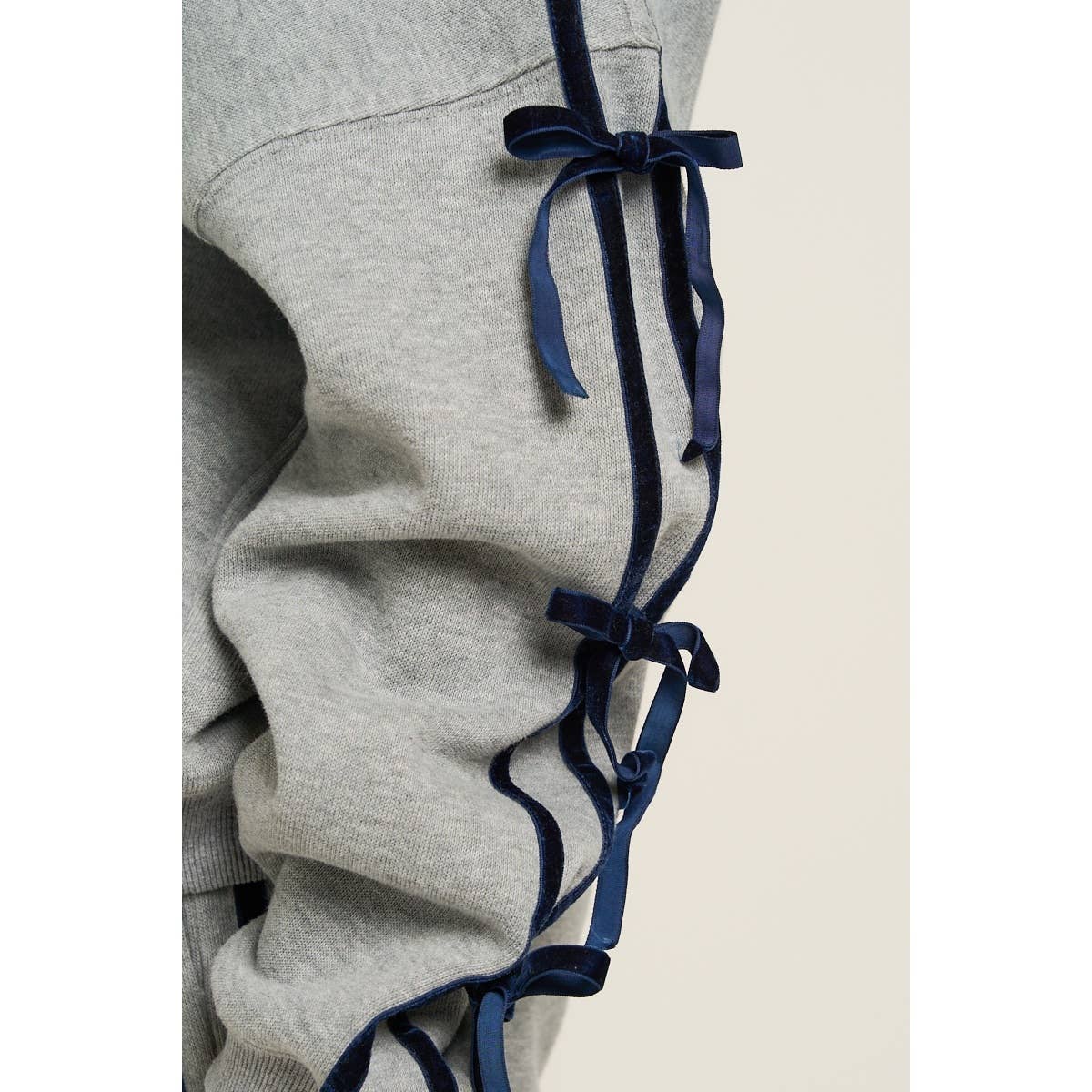 Bow Sleeve Off-Shoulder Sweatshirt