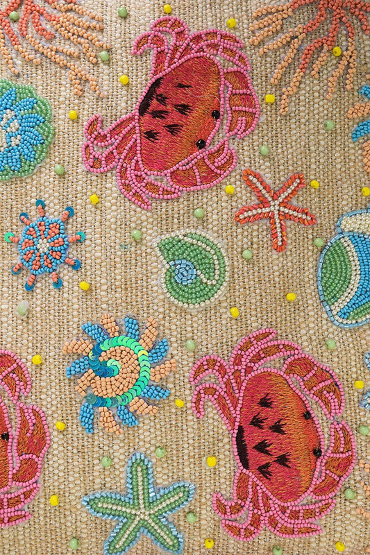 Crab Shell Embelished Tote