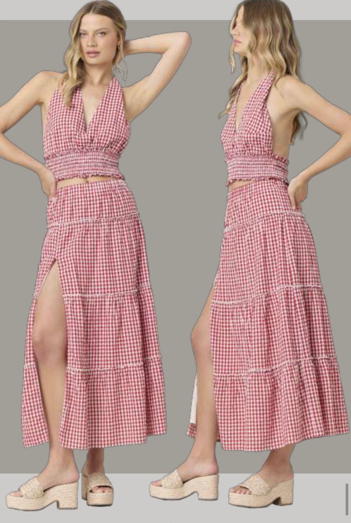 Cherry Gingham skirt