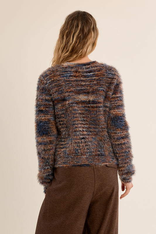 Furry Eyelash Sweater Cardigan