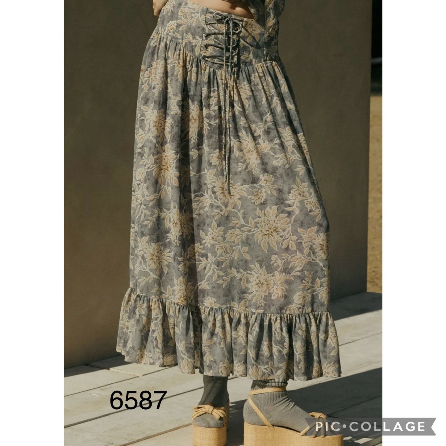 Floral Ruffle Skirt