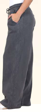 Cement bubble pant with stripe detail
