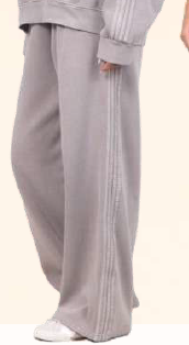 Bubble pant with side stripe detail Taupe