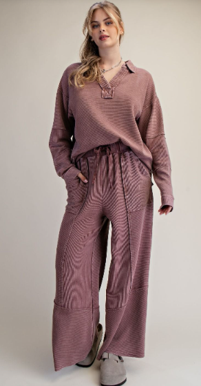 Textured Thermal Washed Pullover