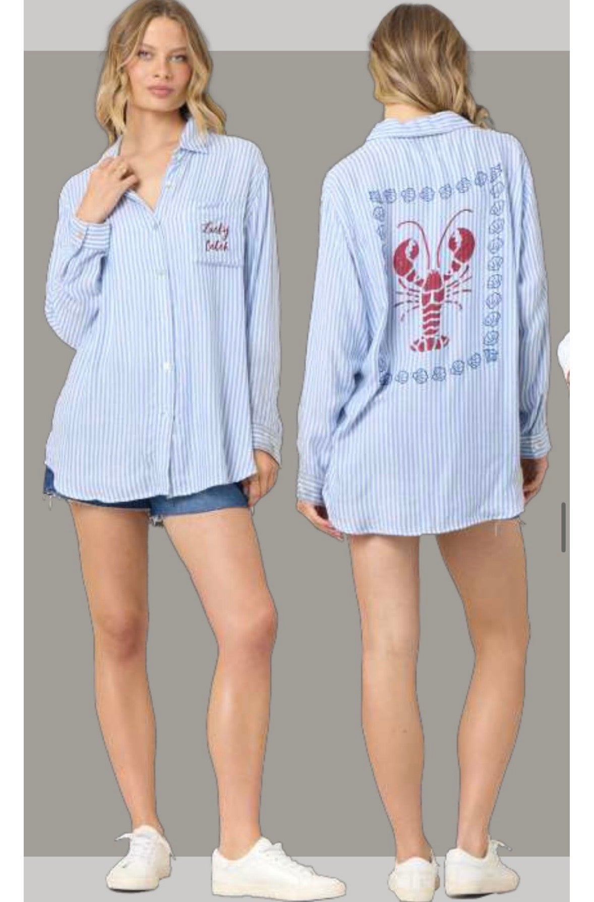 Lucky Catch Striped Buttondown Shirt