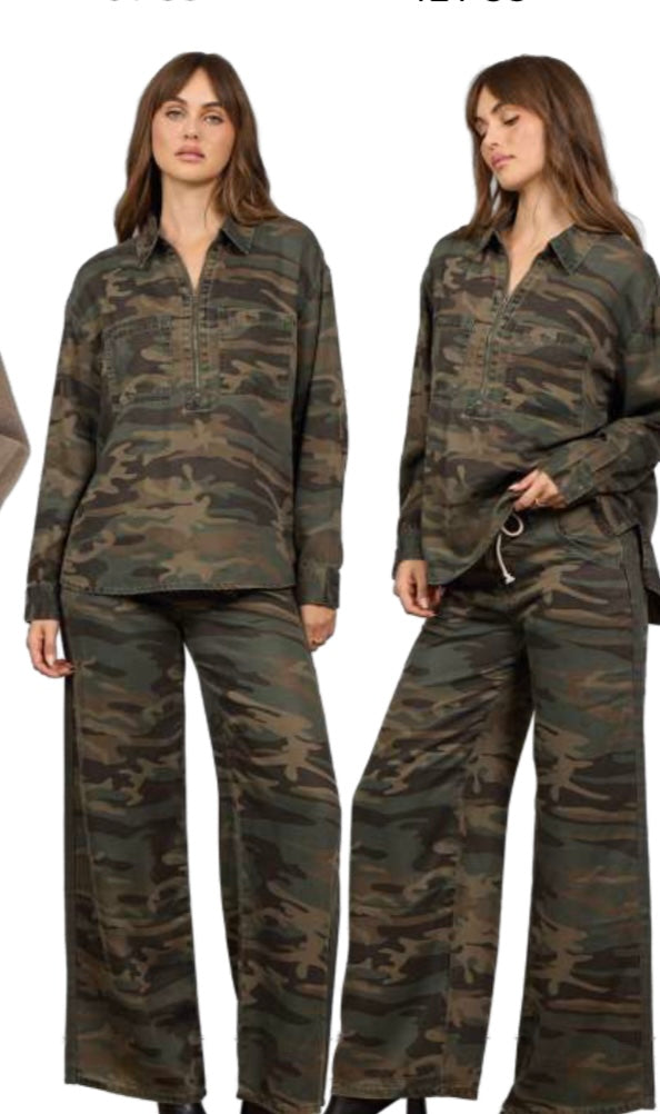Tencel Camo Quarter Zip