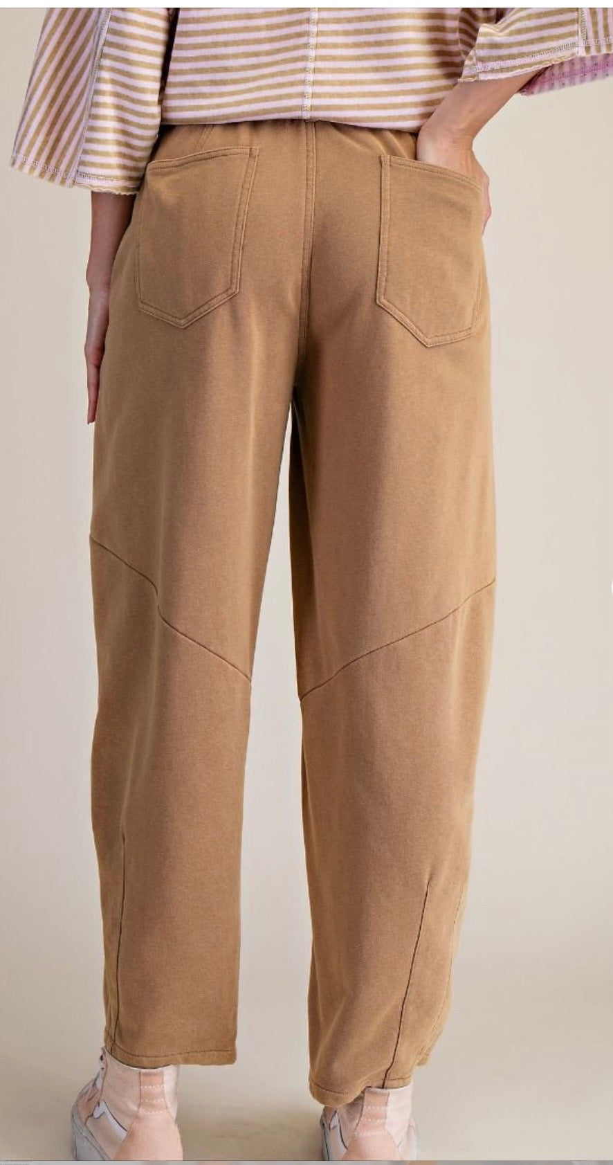 MINERAL WASHED TERRY KNIT PANTS