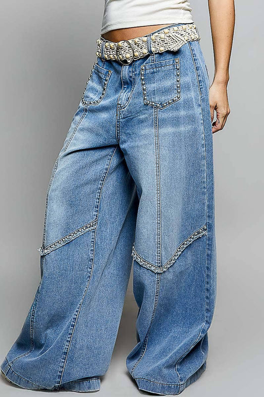 Vintage Washing stud denim