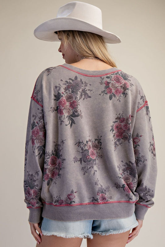 Floral Bouquet French Terry Top