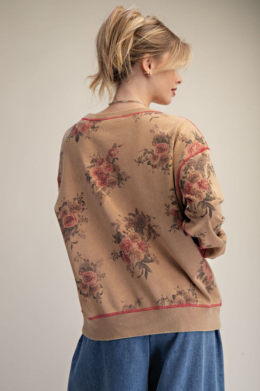 Floral Bouquet French Terry Top