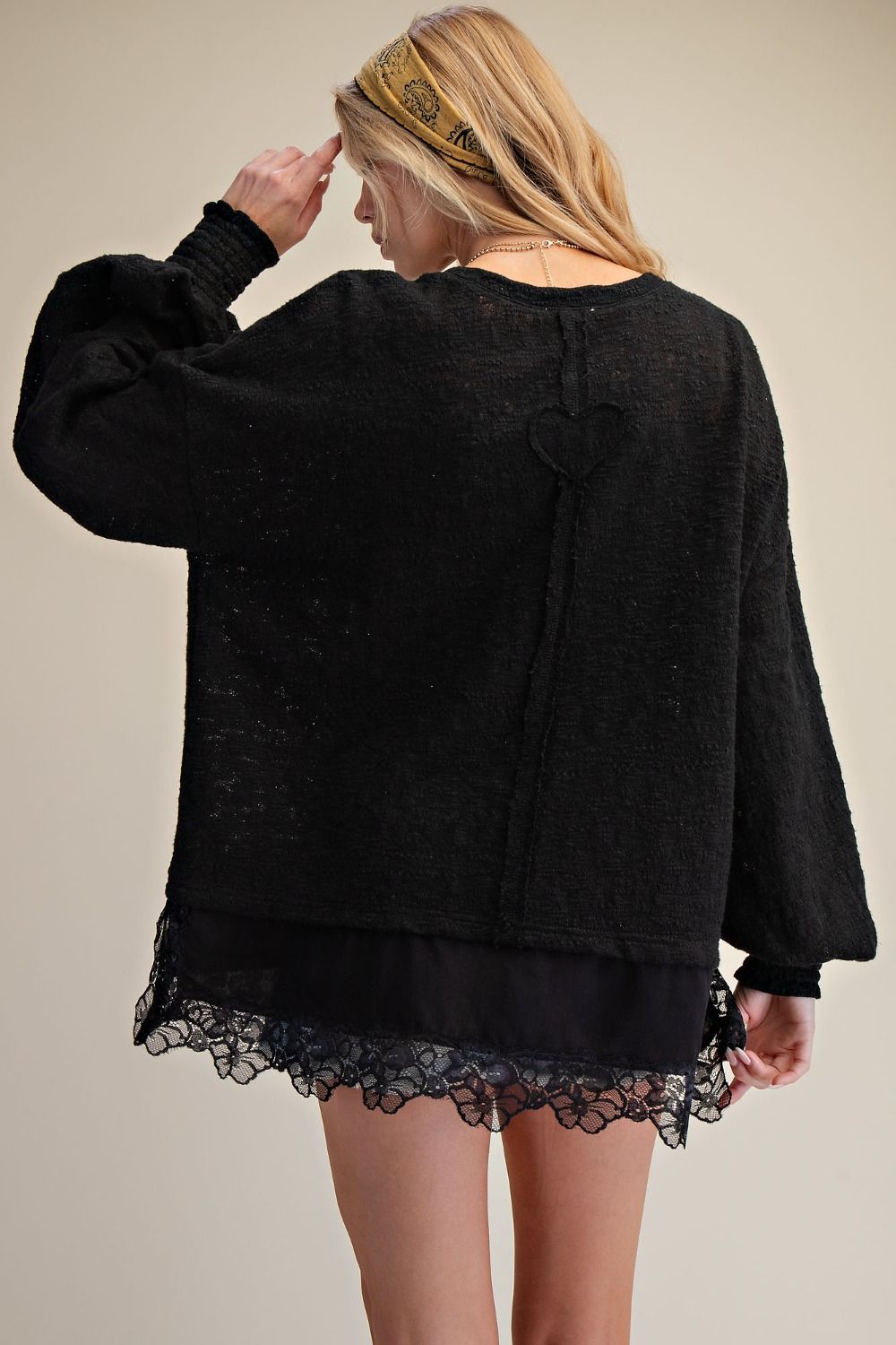 Knit Lace Textured Top