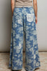 Denim Roses Pants