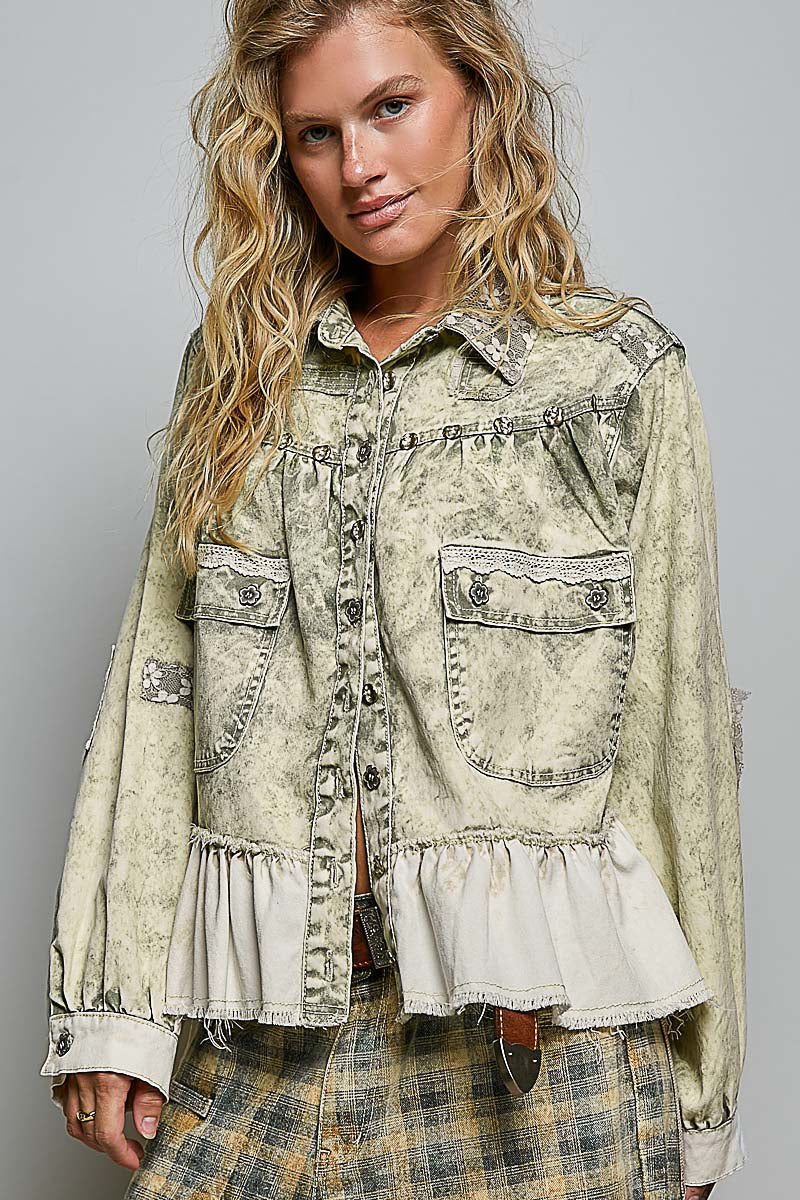 Balloon Sleeve Tencel Jacket