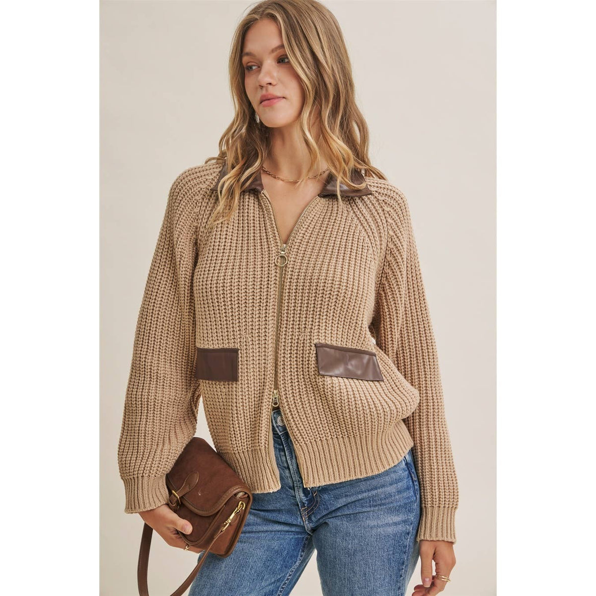 2 way Vegan Sweater Jacket