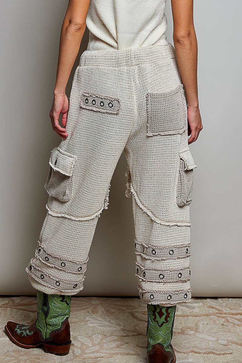 Stud Stitch High Rise Jogger Pants