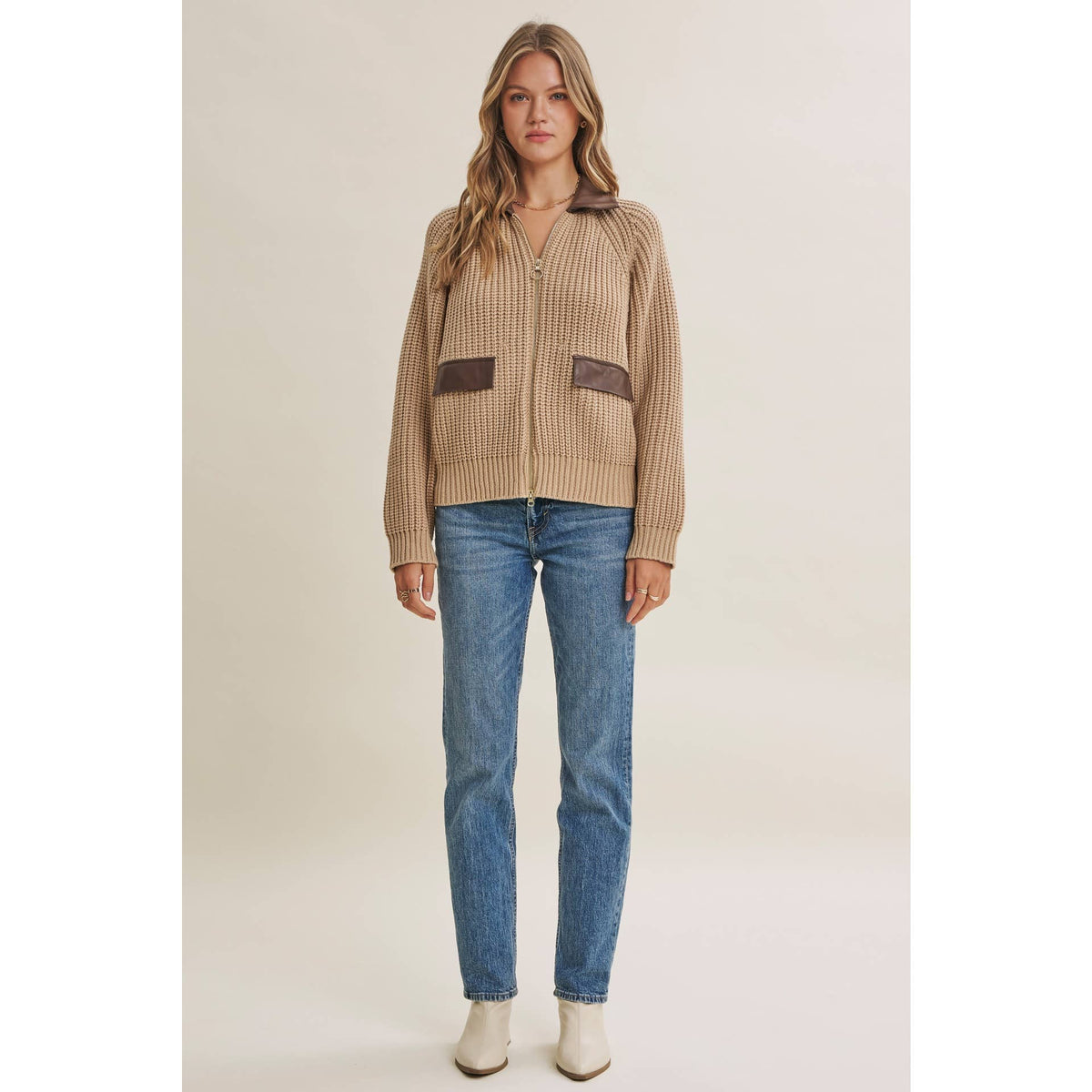 2 way Vegan Sweater Jacket