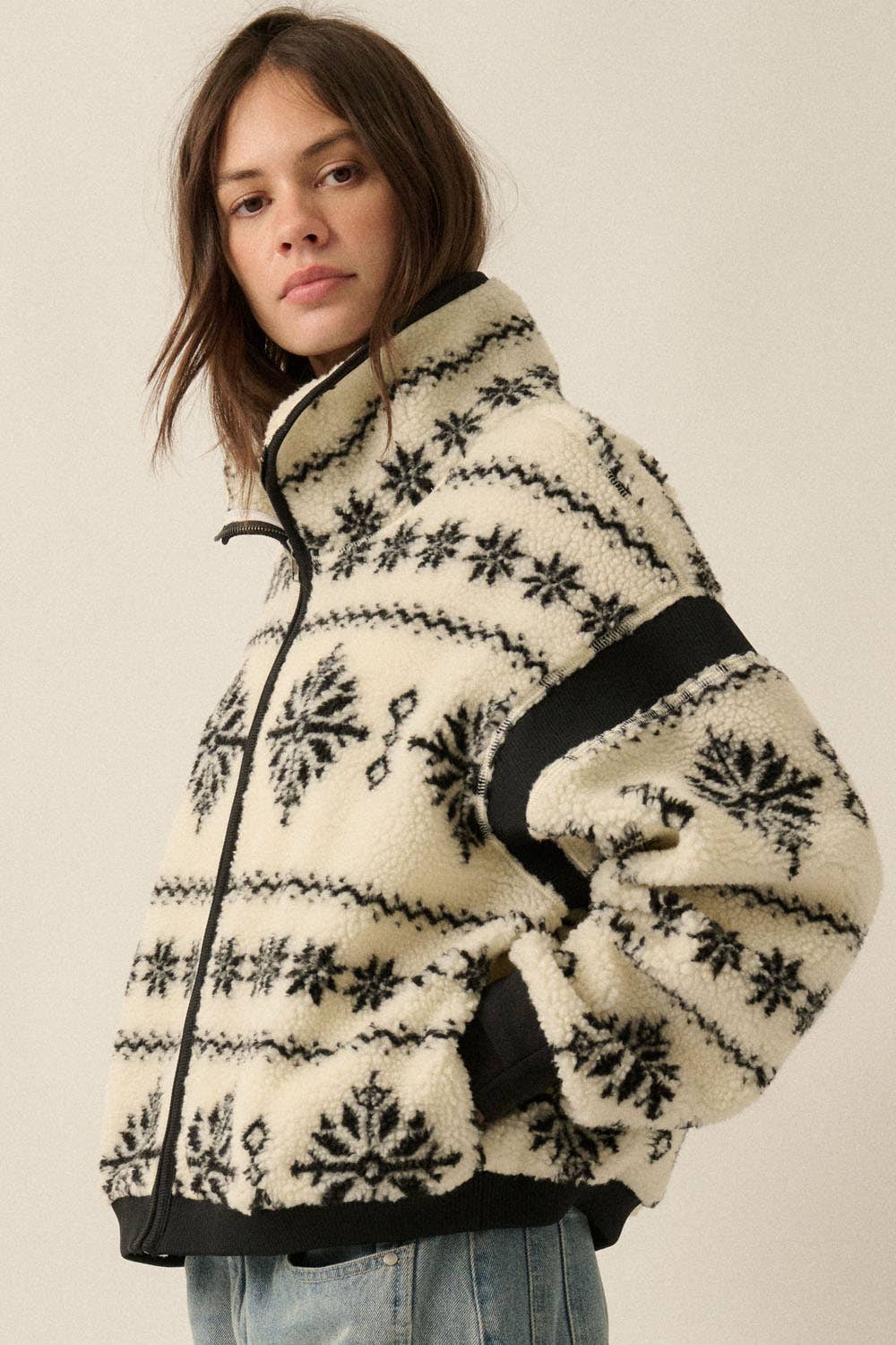 Faire Isle Sherpa Fleece Jacket