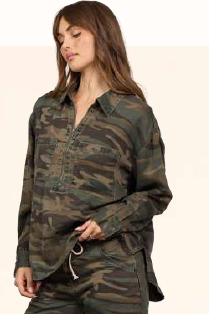 Tencel Camo Quarter Zip