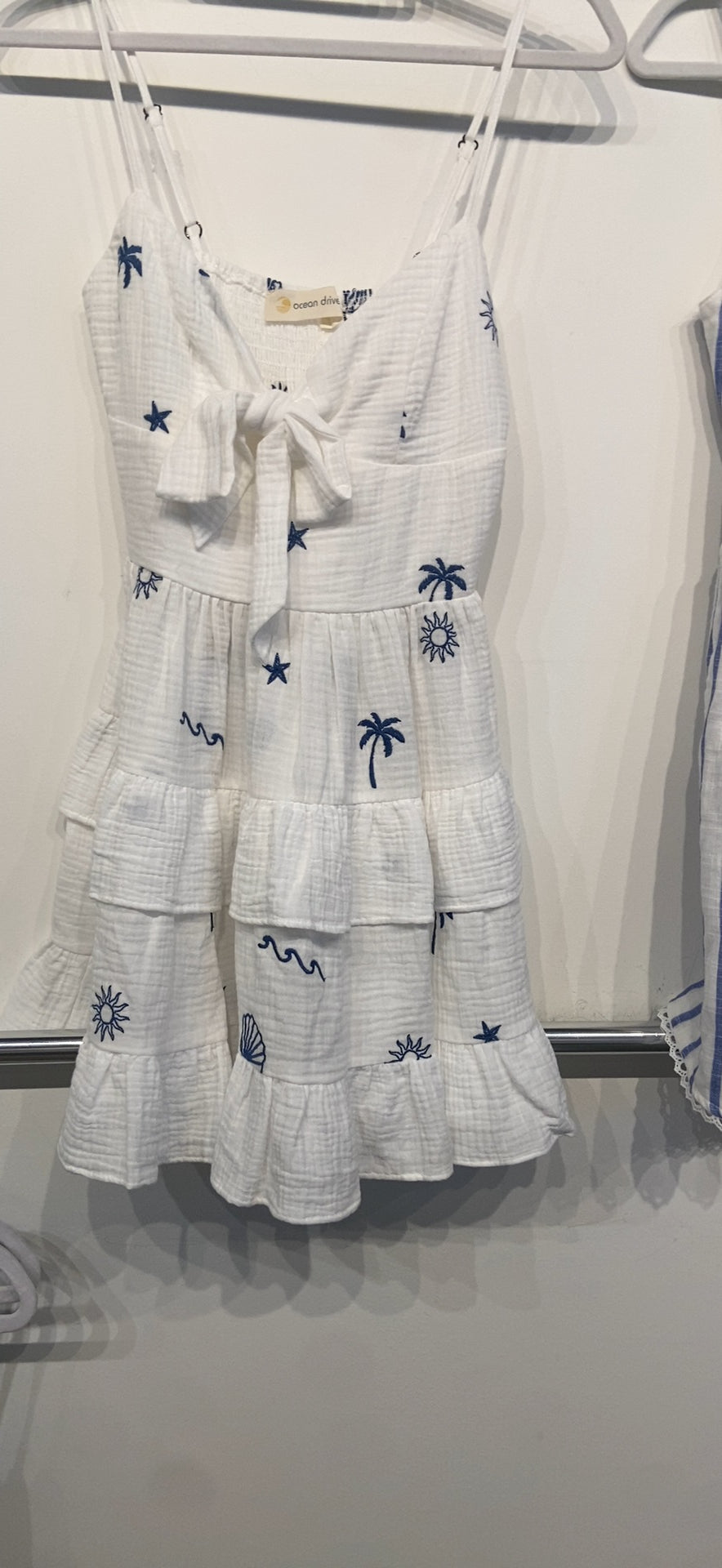 Gauze Dress embroidered