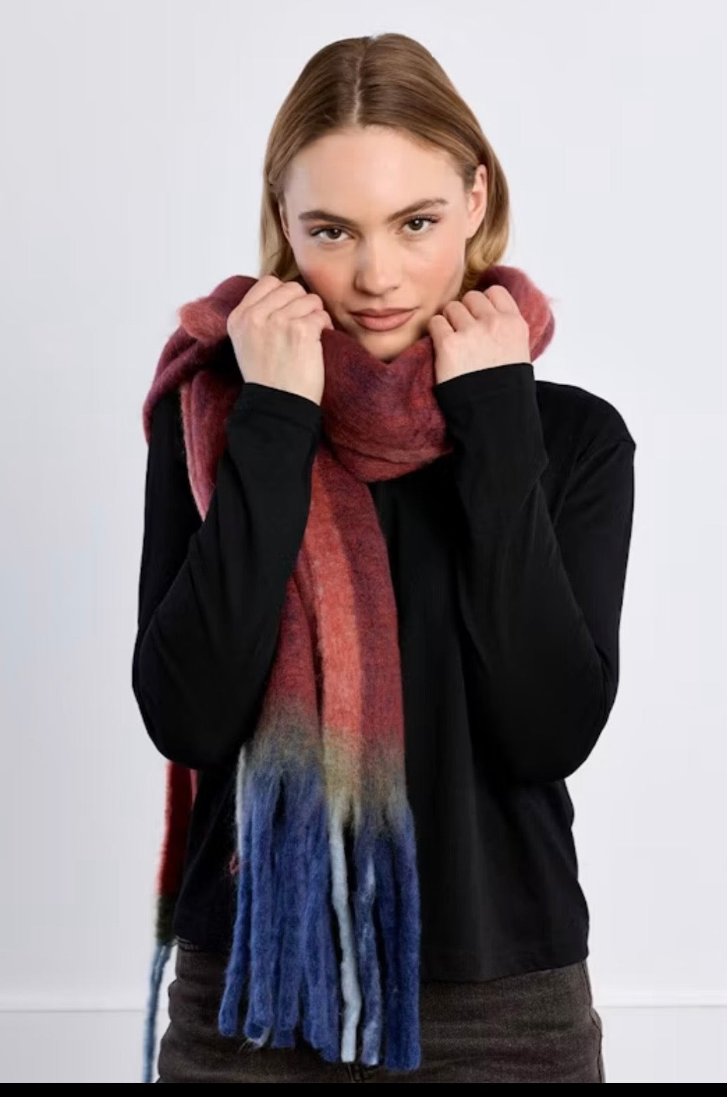 Chunky scarves Red