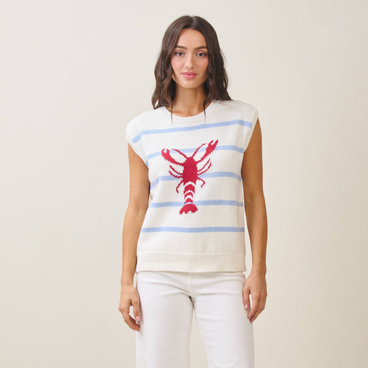 Striped lobster sweater vest