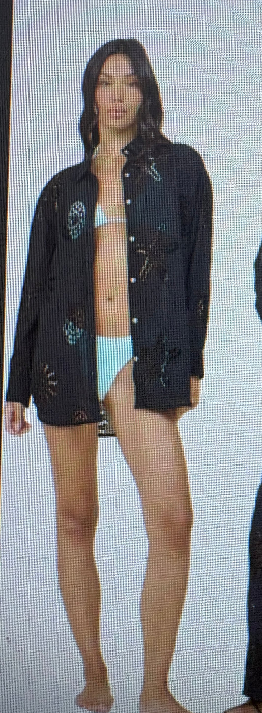 Eyelit ocean Button Down