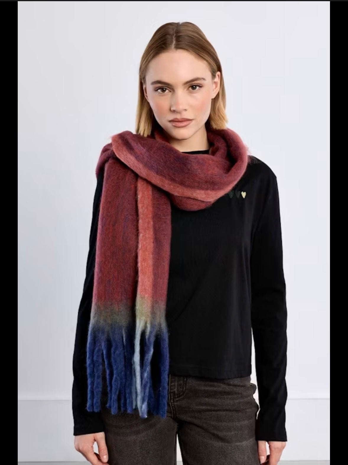 Chunky scarves Red