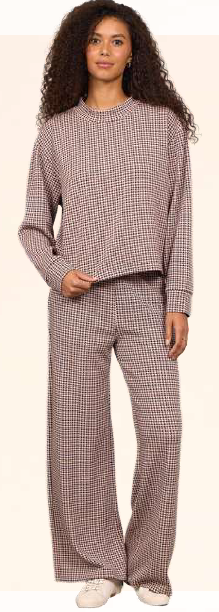 Cloud Fleece Flare  Pants Houndstooth
