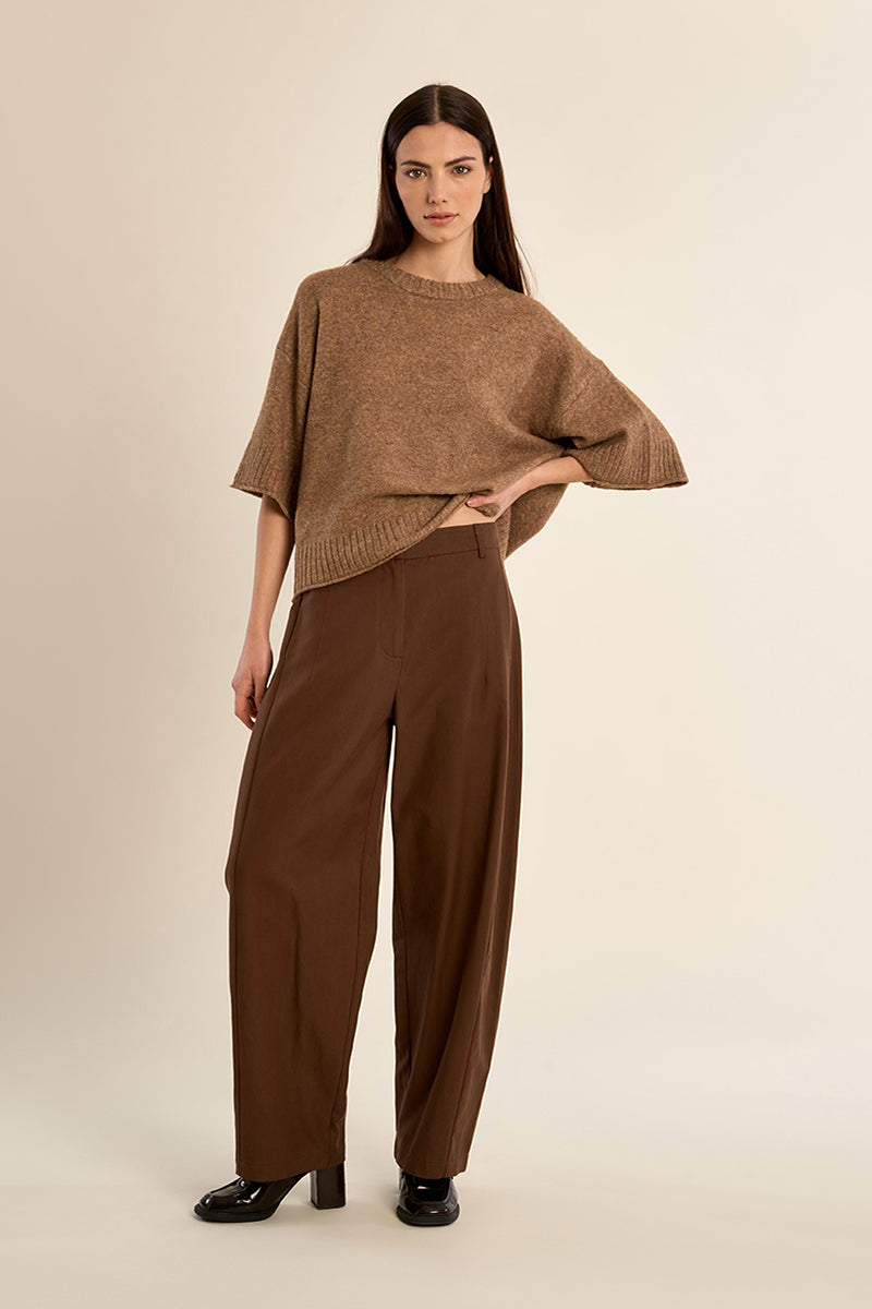 Crew neck Sweater Camel