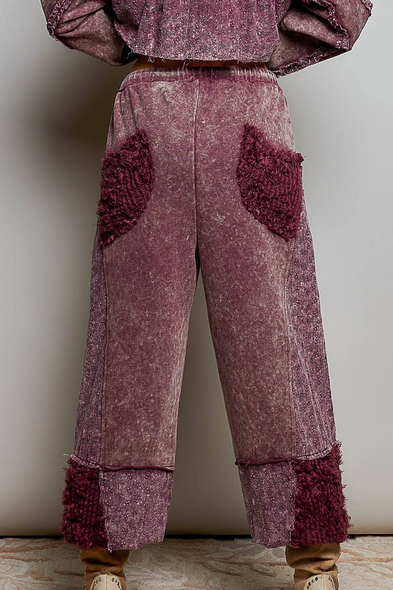 Vintage Washed Patchwork Stud Jogger