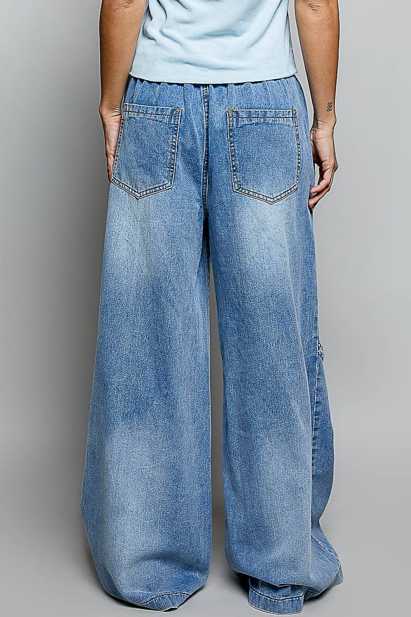 Vintage Washing stud denim