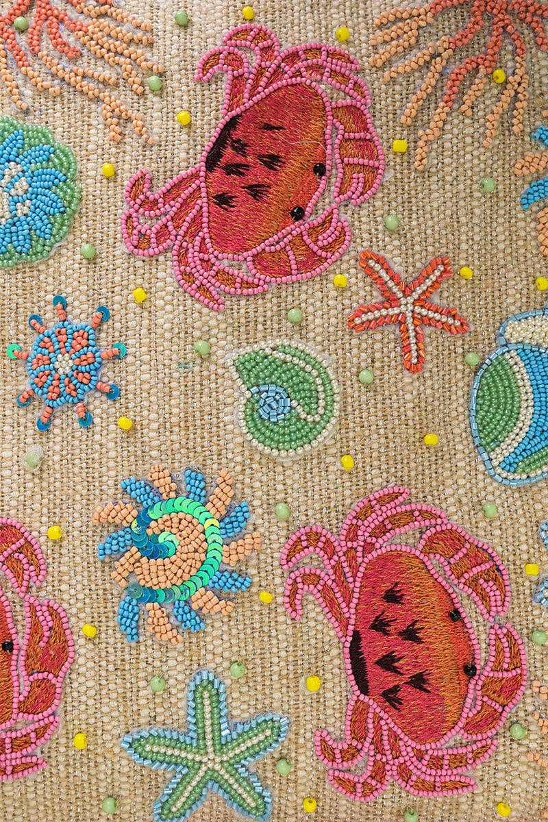 Crab Shell Embelished Tote