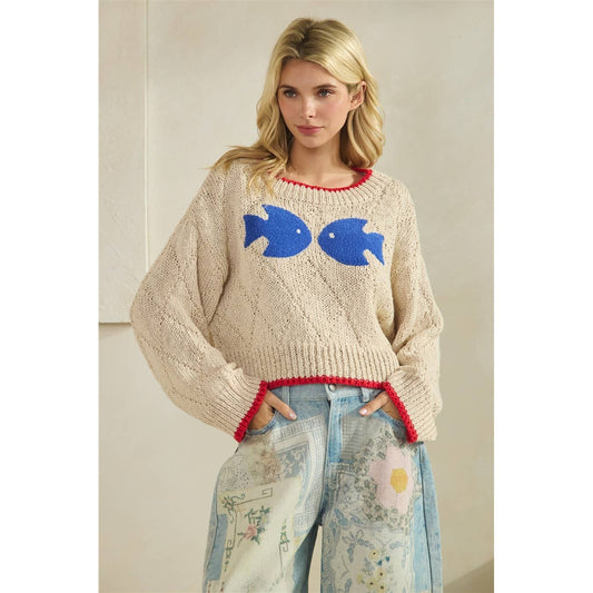 Printed Knitted Sweater