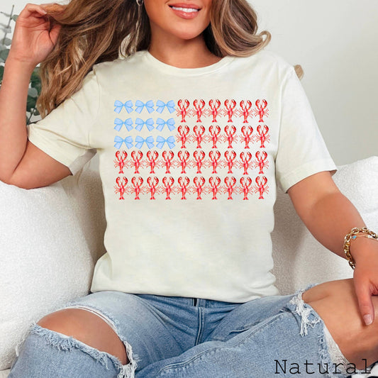 July 4th Graphic Tee | Bows & Lobsters   | Bella Canvas
