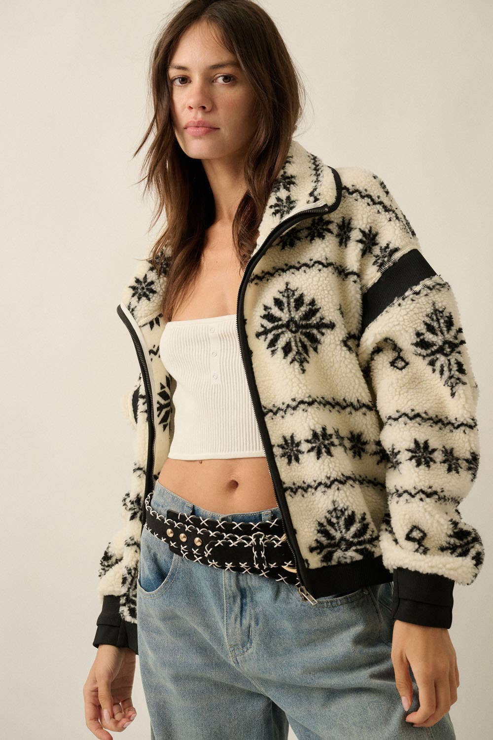 Faire Isle Sherpa Fleece Jacket
