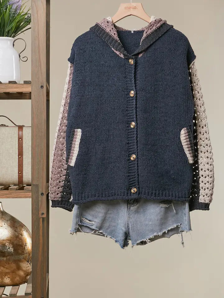 Crochet hoodie Sweater