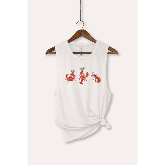 Seafood Cocktail Graphic Women's Jersey Tank Top