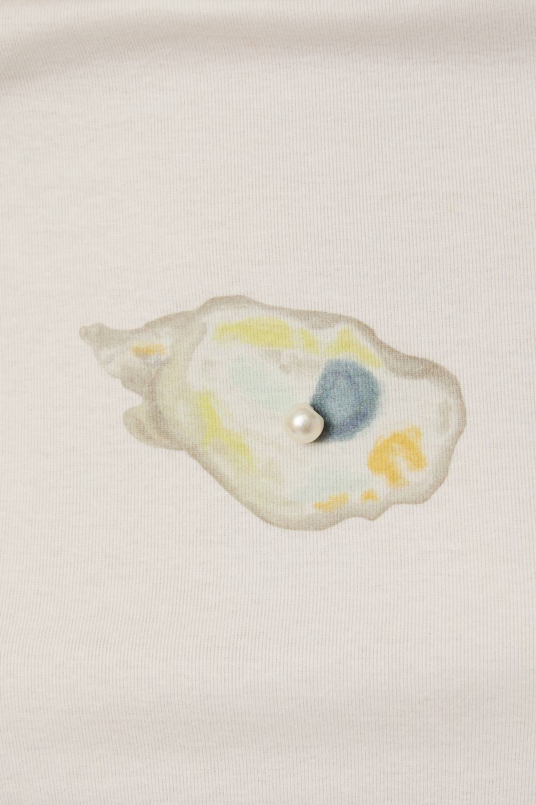 CREW NECK SHORT SLEEVE "OYSTER" PRINT BABY T-SHIRT