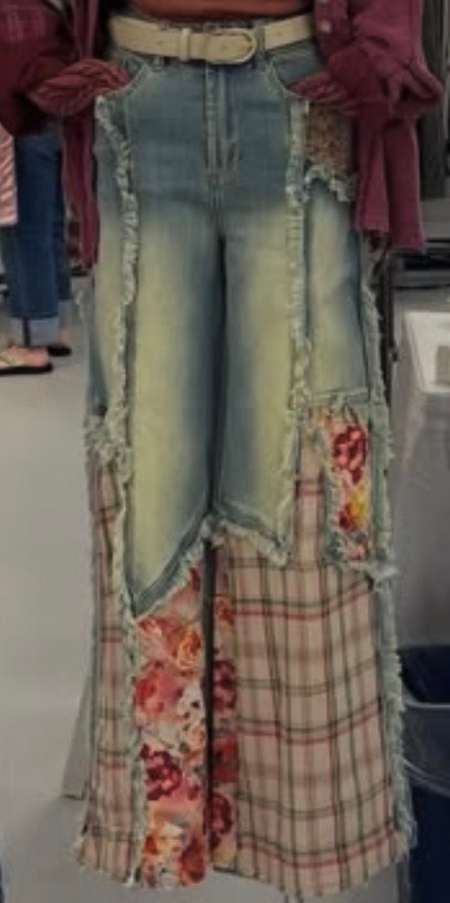 Patchwork oli pants