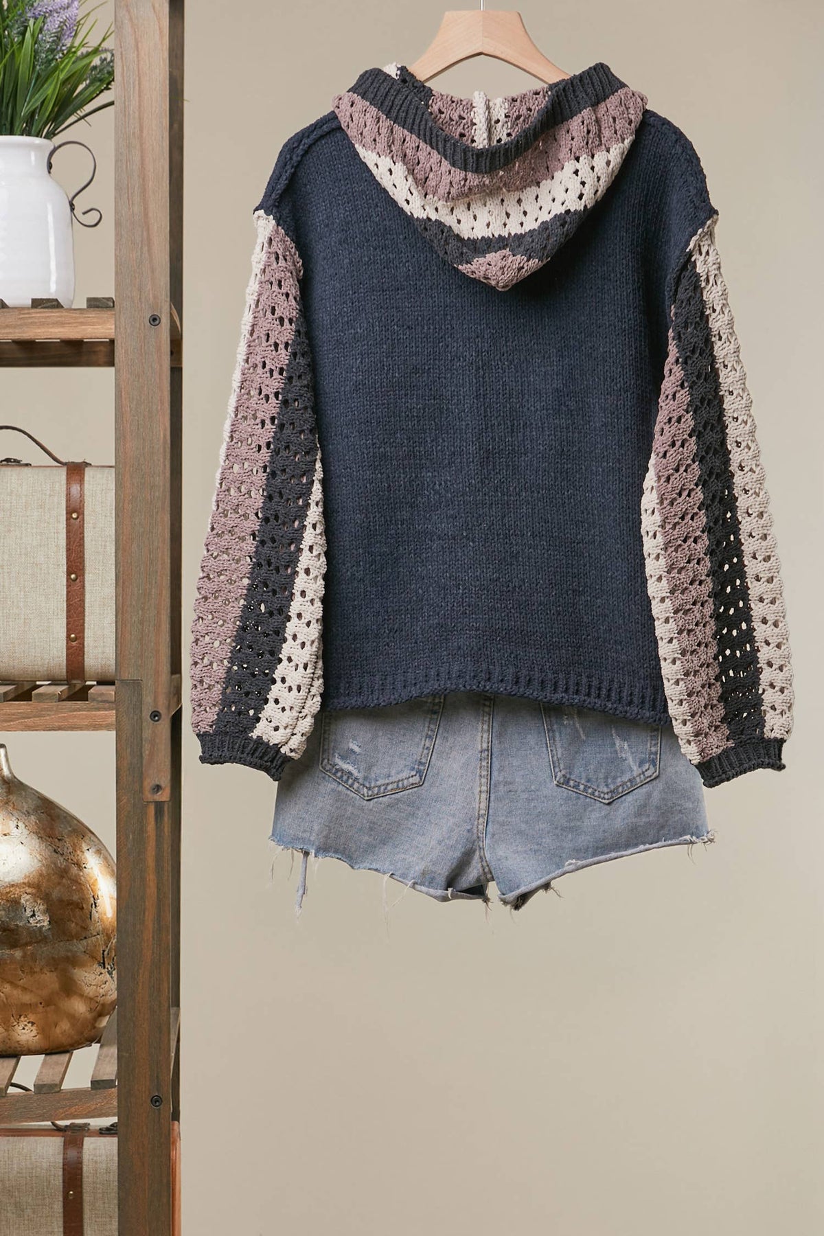Crochet hoodie Sweater