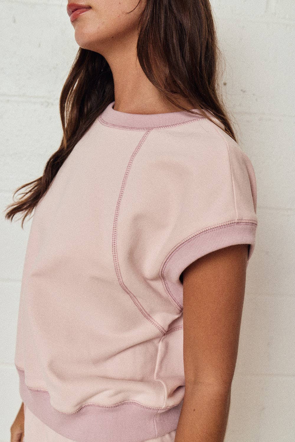 Sleeveless Lounge Short Set Relaxed Fit pink