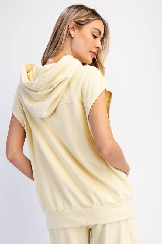Sleeveless French Terry Hoodie