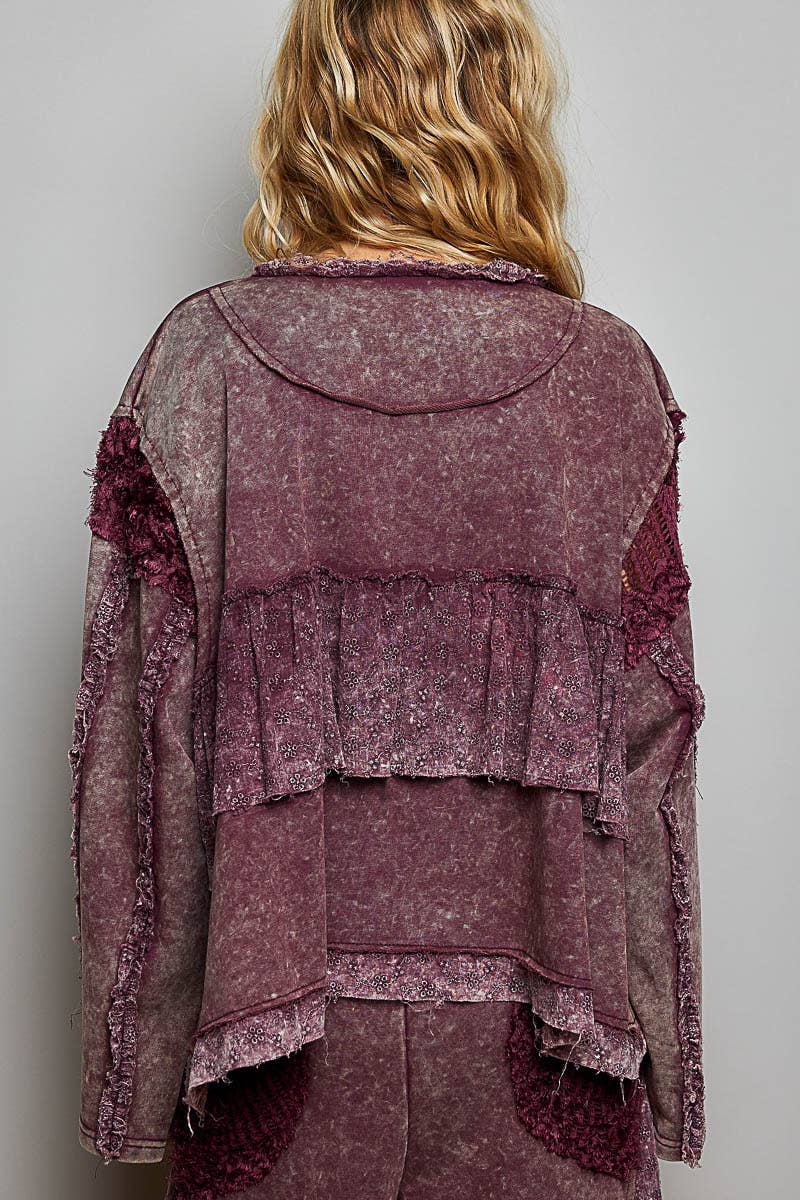 Vintage Washed Patchwork Stud Top