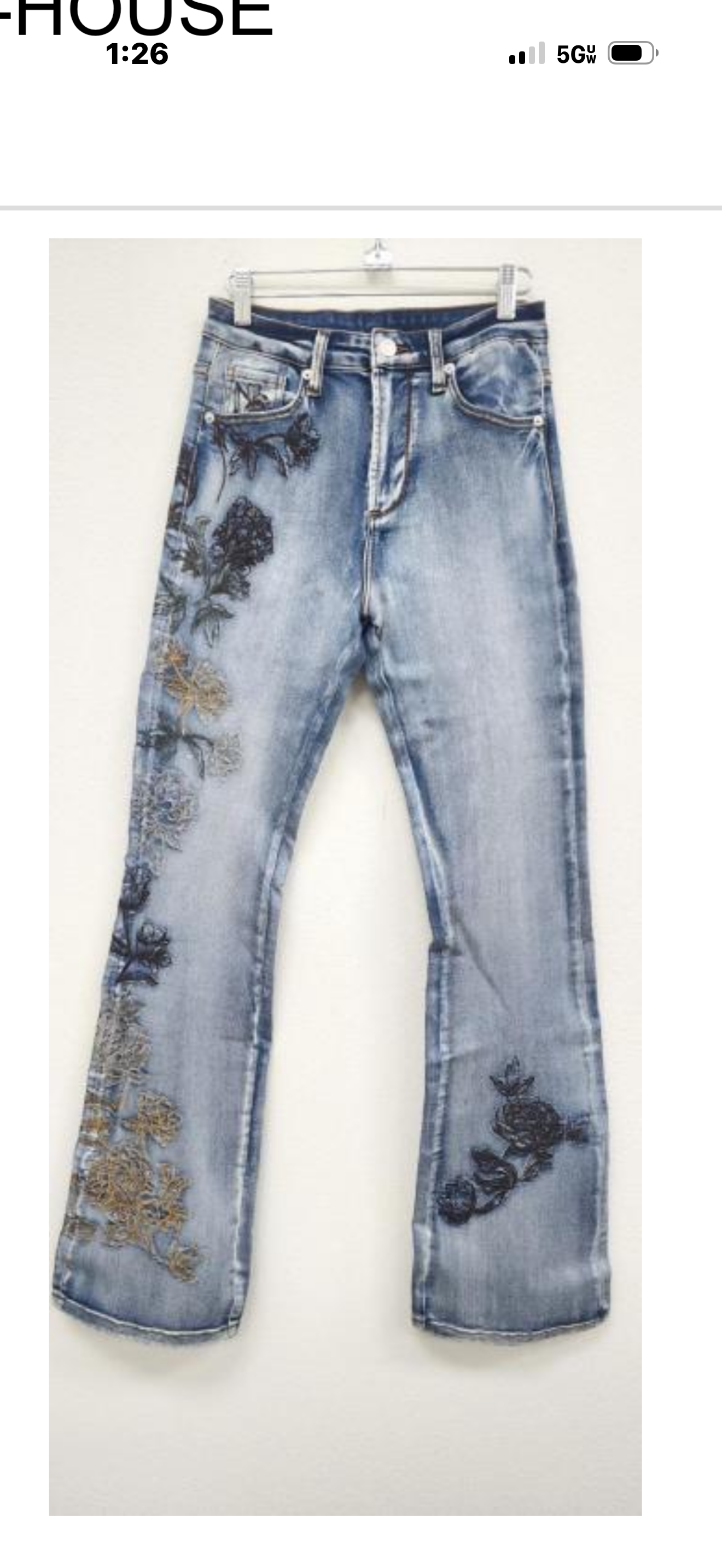 Embroidered Denim Jeans