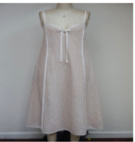 Hem thread sweetheart midi dress light blue