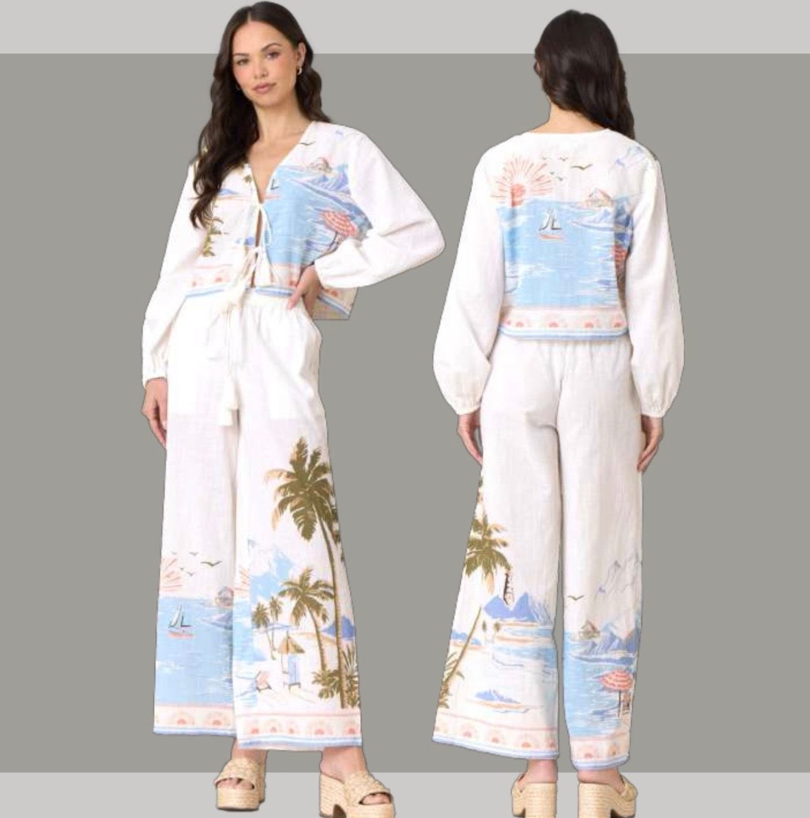 Ocean Front print pant
