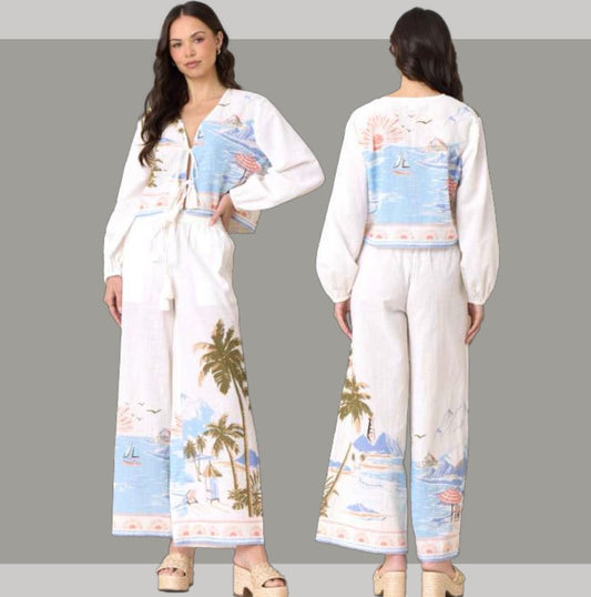 Ocean Front print pant